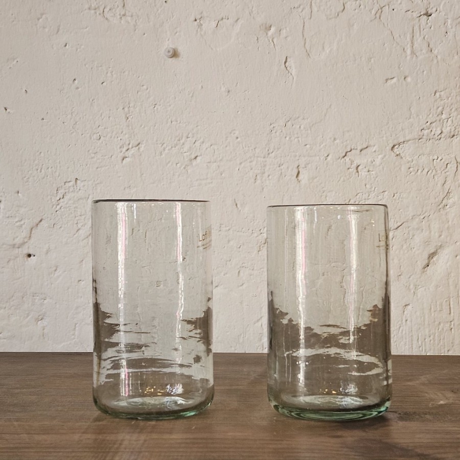 VASO ALTO DE VIDRIO SOPLADO