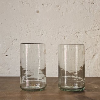 VASO ALTO DE VIDRIO SOPLADO