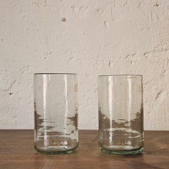 VASO ALTO DE VIDRIO SOPLADO