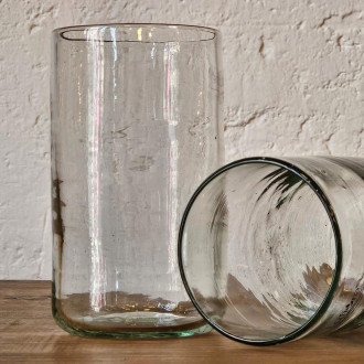 VASO ALTO DE VIDRIO SOPLADO