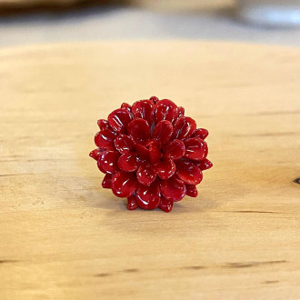 PENDIENTE DALIA PORCELANA